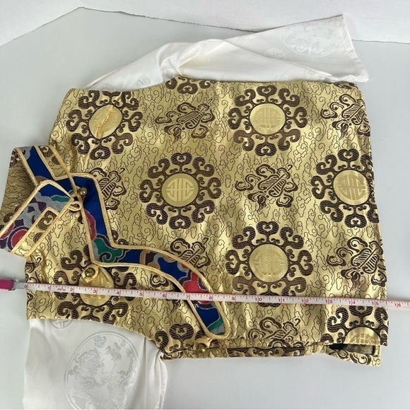 🩷 Kids, Tibetan traditional brocade top, Losar - golden/white. - Picture 8 of 9